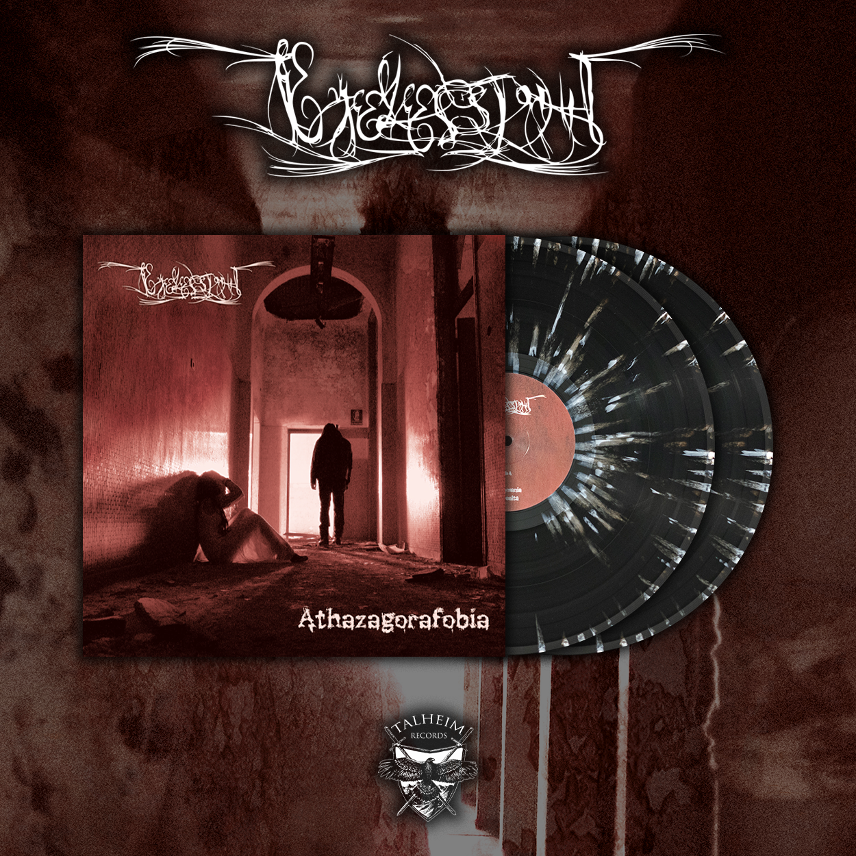 Eyelessight - Athazagorafobia DLP Gatefold (Schwarz/Weiße Spritzer)