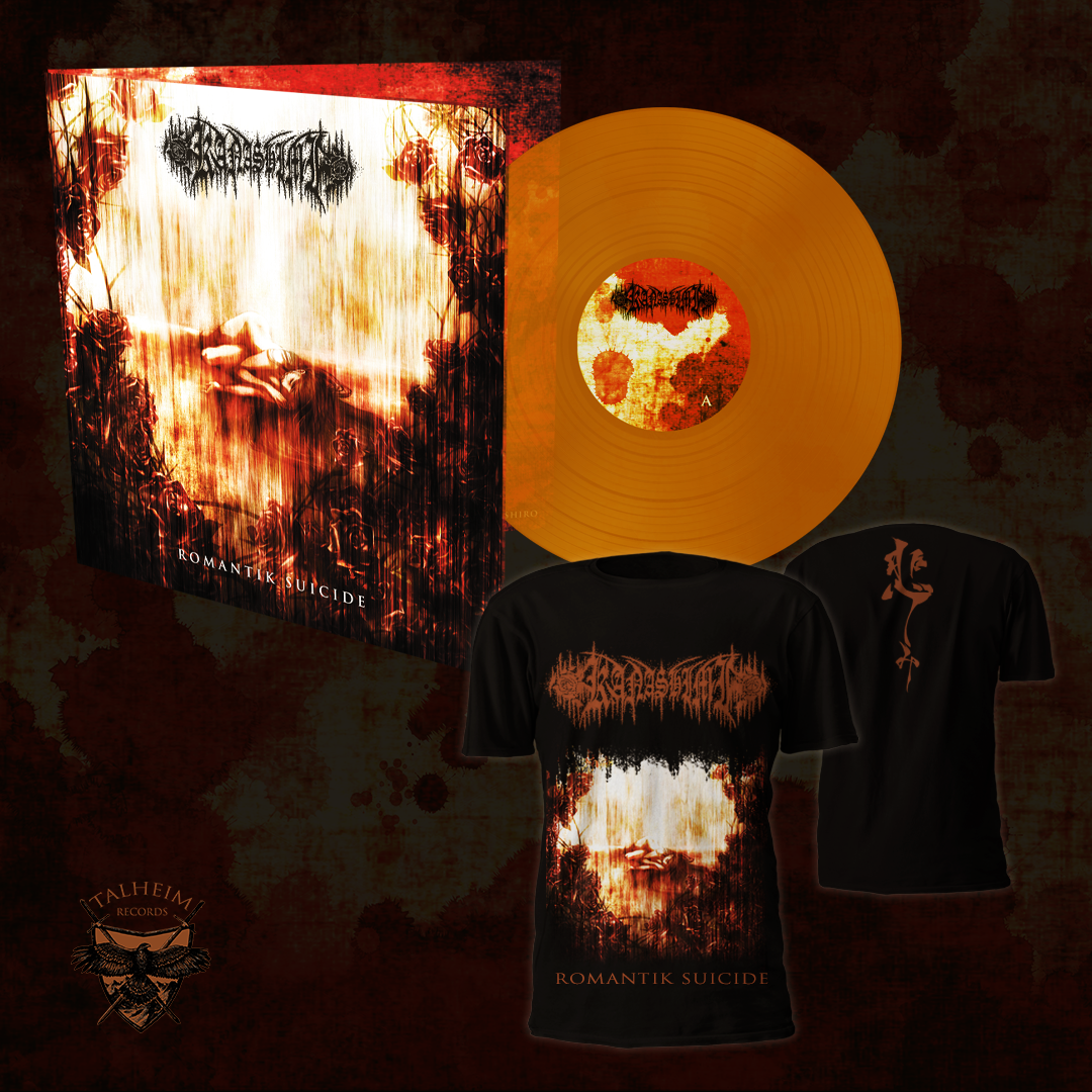 TR009BL Kanashimi - Romantik Suicide LP Gatefold (Transparent Orange) + T-Shirt Präsentation
