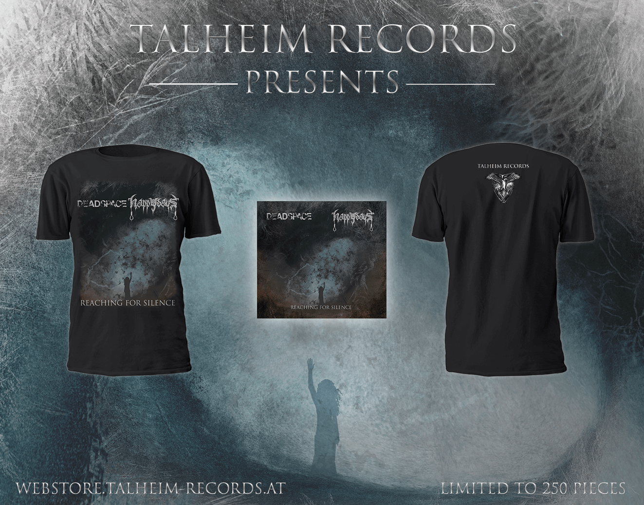 Deadspace / Happy Days - Reaching For Silence CD + T-Shirt (Männer)
