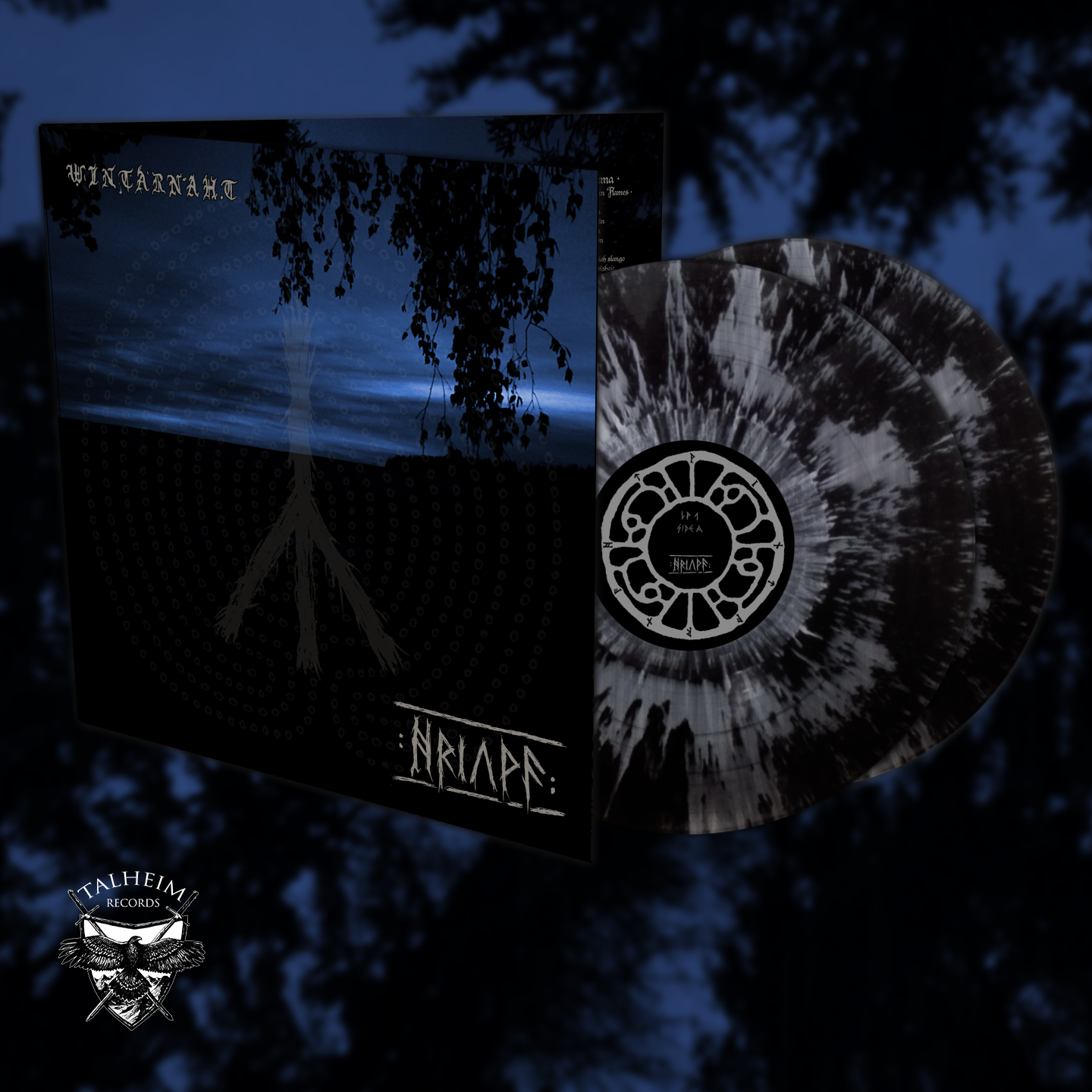 TR020VL_Wintarnaht_-_Hriuwa_DLP_Gatefold_White_with_Black_Splatter_Presentation Wintarnaht - Hriuwa DLP Gatefold Weiß mit schwarzen Spritzer Präsentation