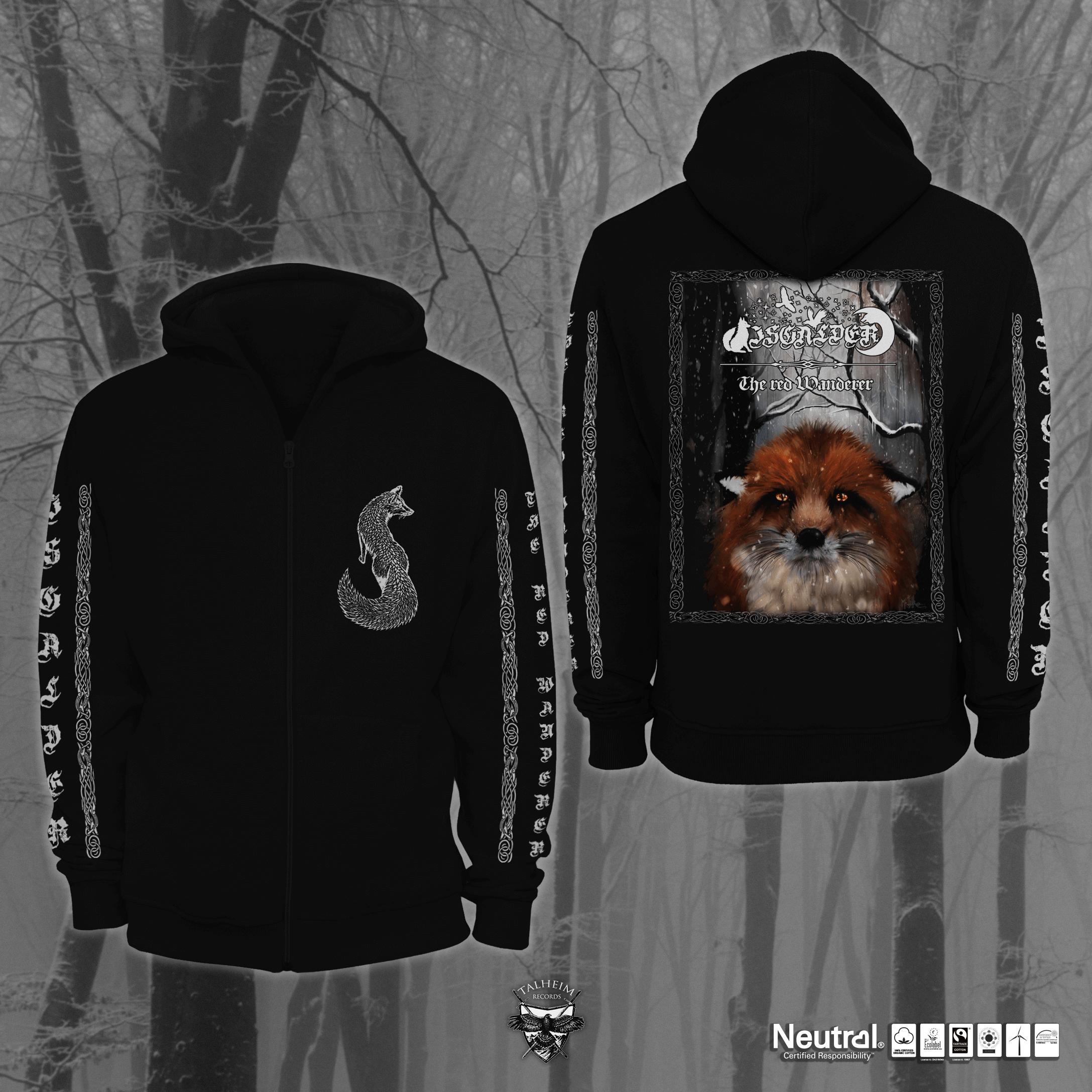 TR016ZP_Isgalder_-_The_Red_Wanderer_Hooded_Zip_Sweater_Presentation Isgalder - The Red Wanderer Kapuzenweste (Männer) Präsentation
