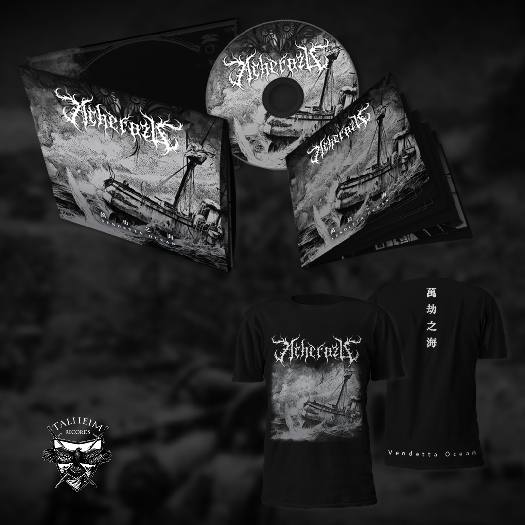 TR062CD_Acherozu_-_Vendetta_Ocean_CD_T-Shirt_Presentation Acherozu - Vendetta Ocean Digipak CD + T-Shirt Präsentation